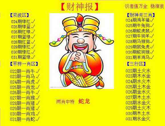 031期黄色财神报[图]